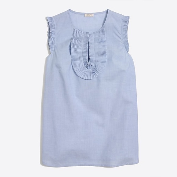 J. Crew Factory G7708 end on end ruffle tank - Picture 1 of 8